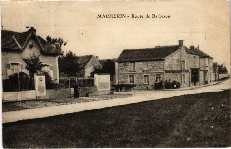Carte postale ancienne Macherin Route de Barbizon France à Barbizon