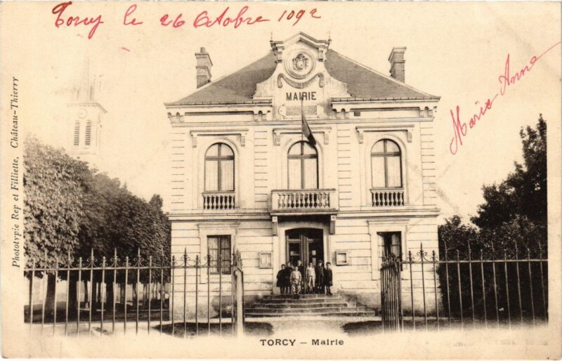 Carte postale ancienne Mairie à Torcy