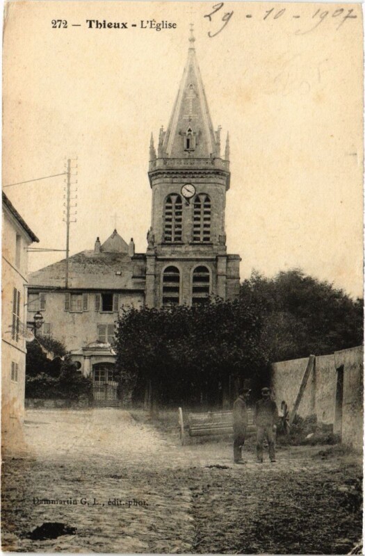 Carte postale ancienne Thieux L'Eglise France à Thieux