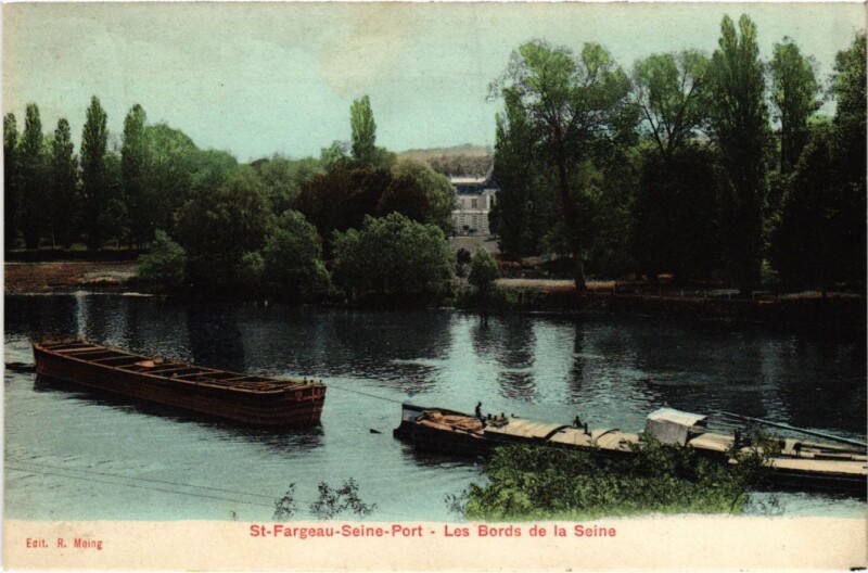 Carte postale ancienne St.Fargeau-Ponthierry Les Bords de la Seine France