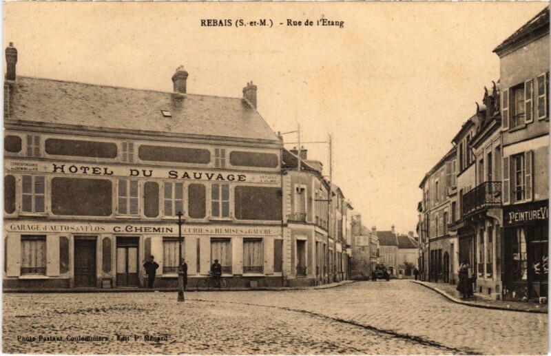 Carte postale ancienne Rebais Rue de l'Etang France à Rebais