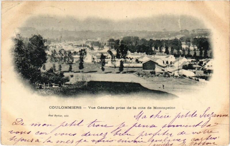 Carte postale ancienne Coulommiers Vue Generale prise de la cote de Montapeine France à Coulommiers