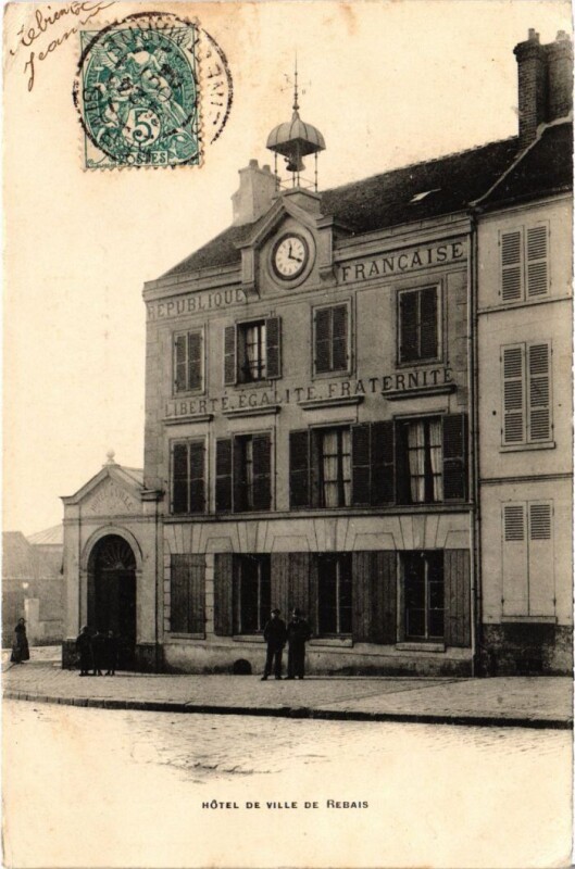 Carte postale ancienne Rebais Hotel de Ville France à Rebais