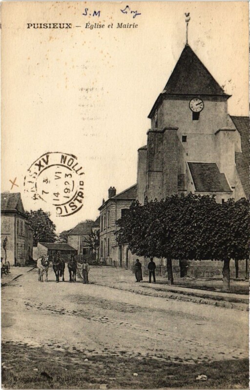 Carte postale ancienne Provins Eglise et Mairie France à Provins