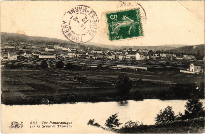 Carte postale ancienne Thomery Vue Panoramique France à Thomery