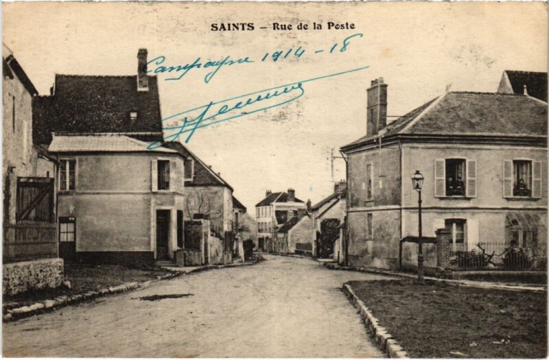 Carte postale ancienne Saints Rue de la Poste France