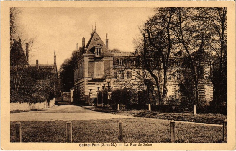 Carte postale ancienne Seine-Port La Rue de Seine France à Seine-Port