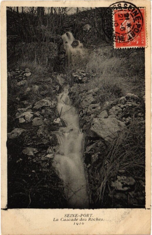 Carte postale ancienne Seine-Port La Cascade des Roches France à Seine-Port