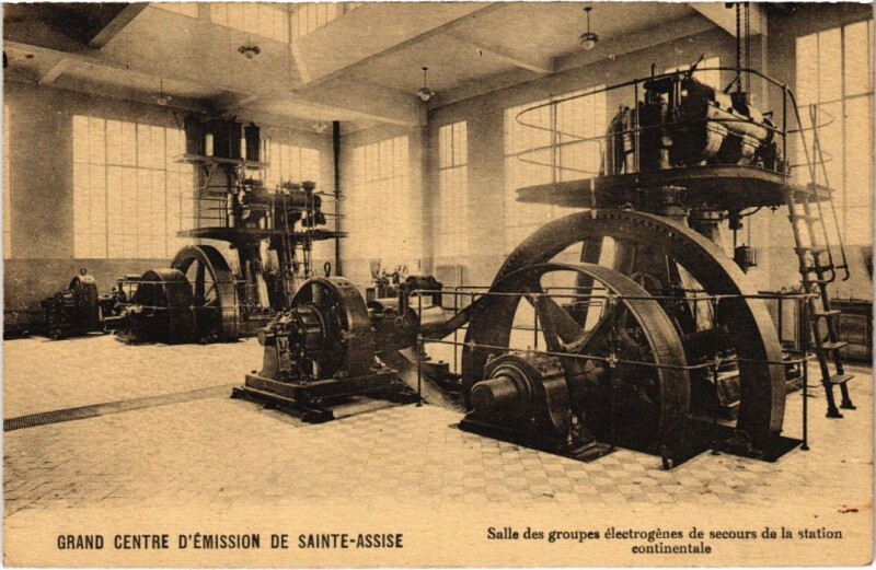 Carte postale ancienne Seine-Port Grande Centre d'Emission de Sainte-Assise France à Seine-Port