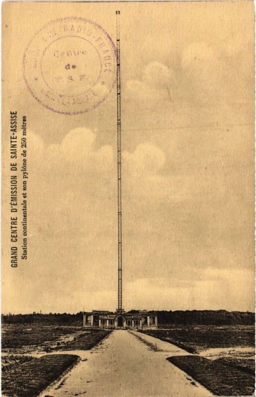Carte postale ancienne Seine-Port Grand Centre d'Emission de Sainte-Assise France à Seine-Port