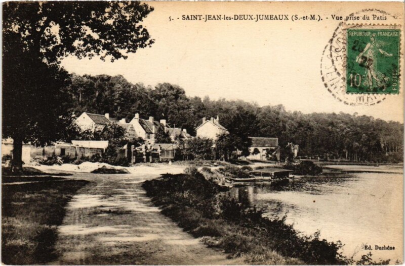 Carte postale ancienne St.Jean les Deux Jumeaux Vue prise du Patis France à Meaux