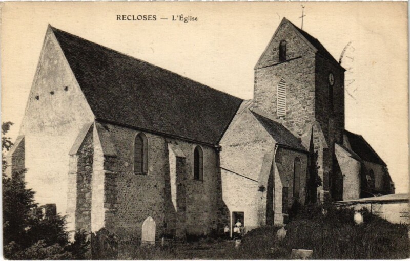 Carte postale ancienne Recloses L'Eglise France à Recloses