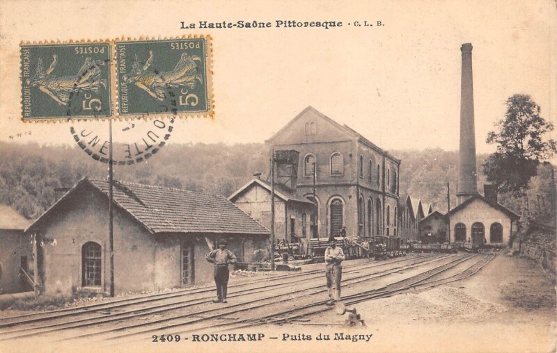 Carte postale ancienne Ronchamp Puits Du Magny à Ronchamp