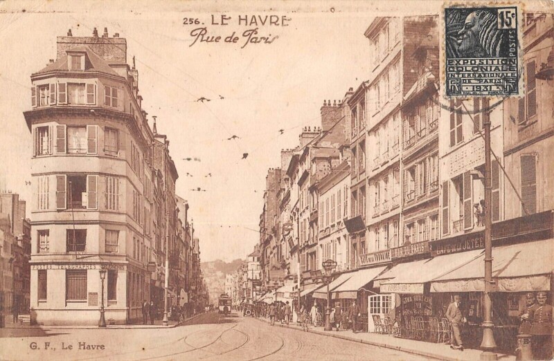 Carte postale ancienne Le Havre Rue De Paris au Havre