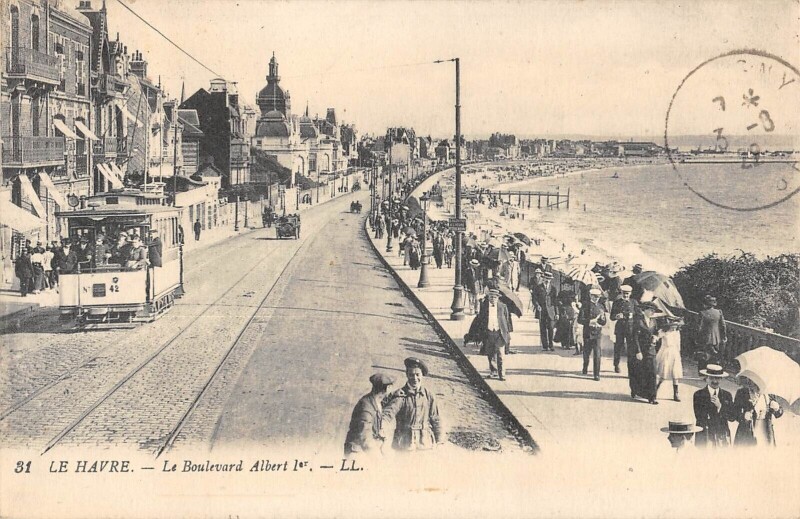 Carte postale ancienne Le Havre Boulevard Albert 1ER au Havre