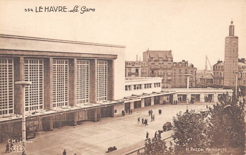 Carte postale ancienne Le Havre La Gare au Havre