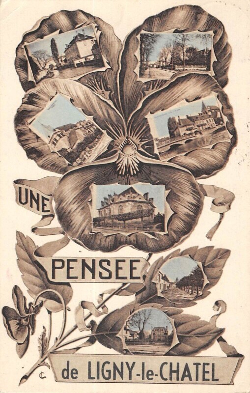 Carte postale ancienne Une Pensee De Ligny Le Chatel