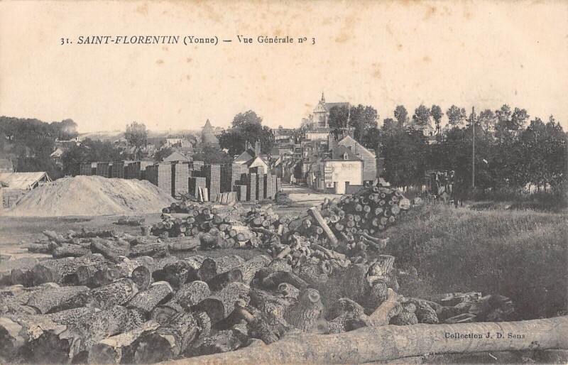 Carte postale ancienne Saint Florentin Vue Generale N°3 à Saint-Florentin