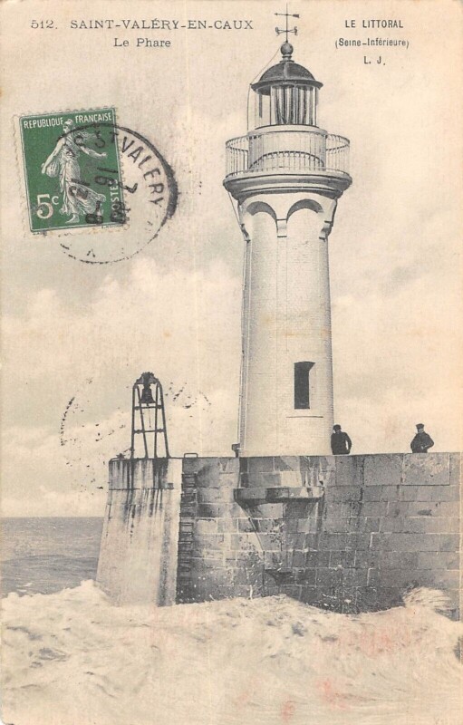 Carte postale ancienne Le Littoral Saint-Valery-En-Caux Le Phare Lighthouse Phare à Saint-Valery-en-Caux