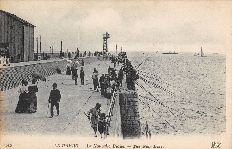 Carte postale ancienne Le Havre Nouvelle Digue au Havre