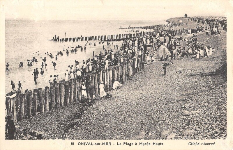 Carte postale ancienne Onival Sur Mer Plage A Maree Haute