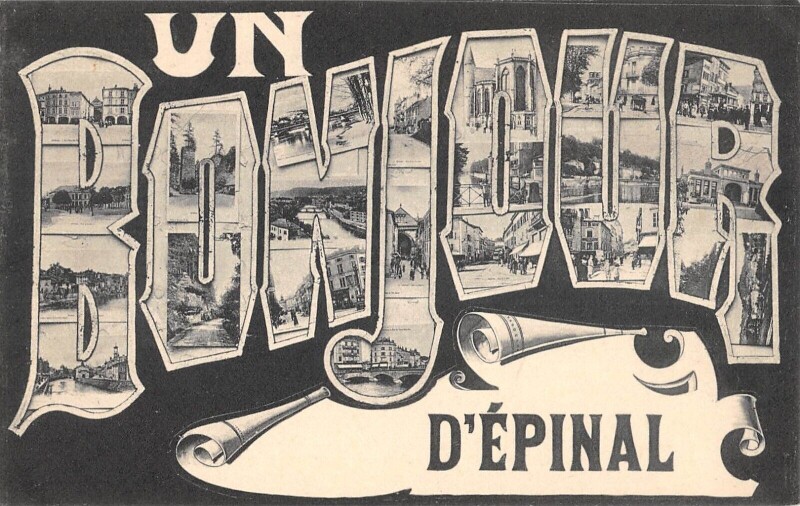 Carte postale ancienne Un Bonjour D'Epinal