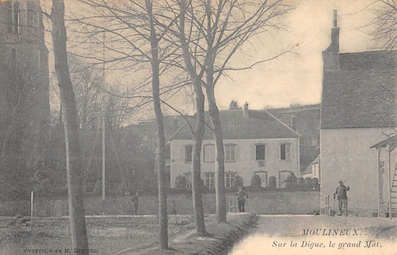 Carte postale ancienne Moulineux Sur La Digue Le Grand Mat