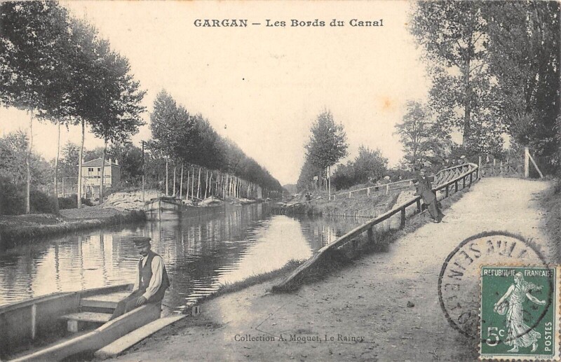 Carte postale ancienne Gargan Les Bords Du Canal