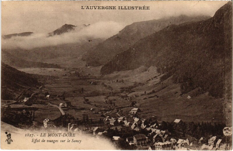 Carte postale ancienne Mont-Dore Effet de nuages s le Sancy France à Mont-Dore