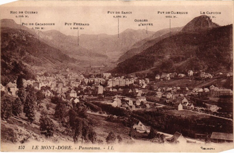 Carte postale ancienne Mont-Dore Panorama France à Mont-Dore