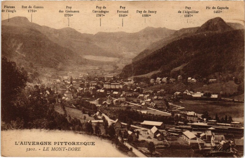 Carte postale ancienne Mont-Dore Vue Generale France à Mont-Dore