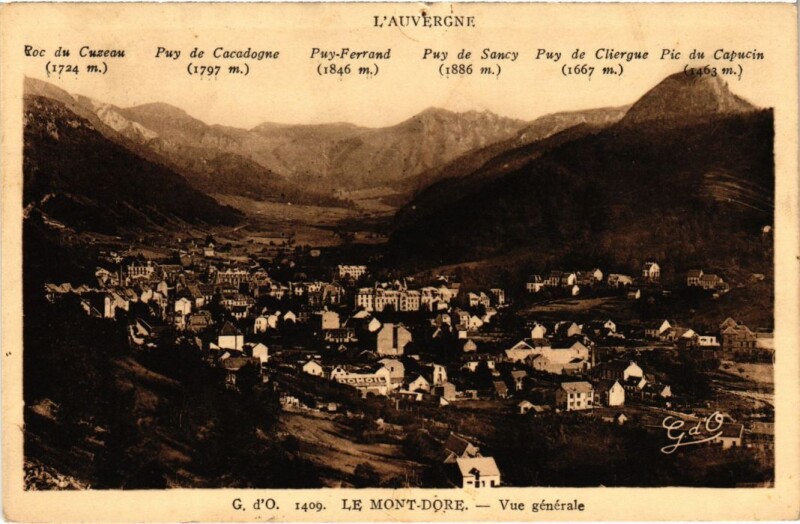 Carte postale ancienne Mont-Dore Vue Generale France à Mont-Dore