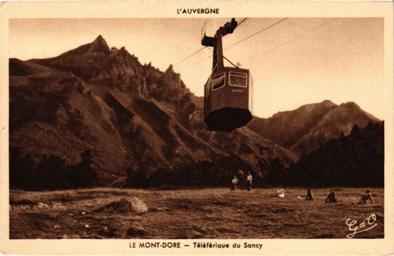 Carte postale ancienne Mont-Dore Teleferique du Sancy France à Mont-Dore