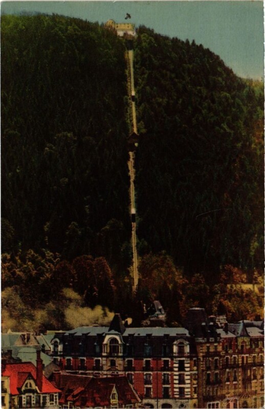 Carte postale ancienne La Bourboule Funiculaire de Charlannes France à La Bourboule