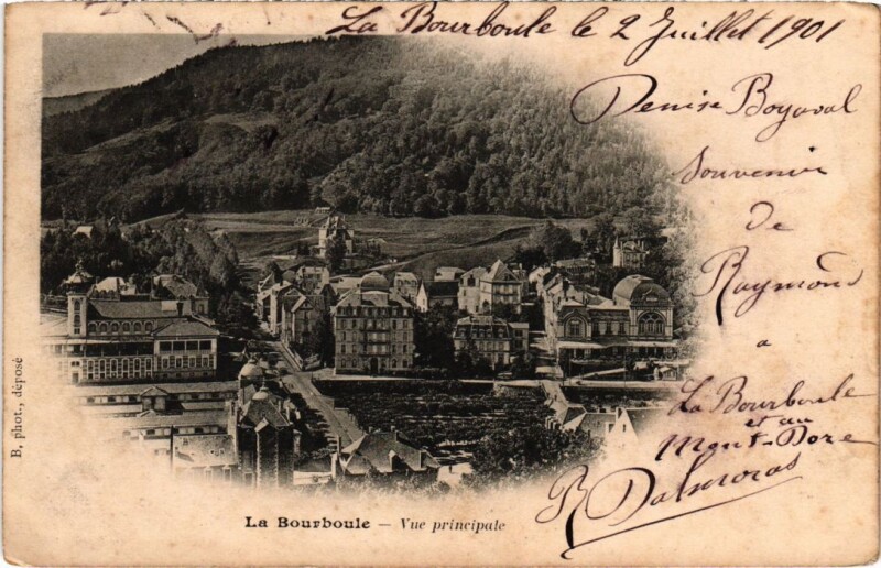 Carte postale ancienne La Bourboule Vue principale France à La Bourboule
