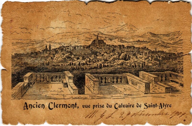 Carte postale ancienne Clermont-Ferrand Vue prise du Calvaire de St.Alyre France à Clermont-Ferrand