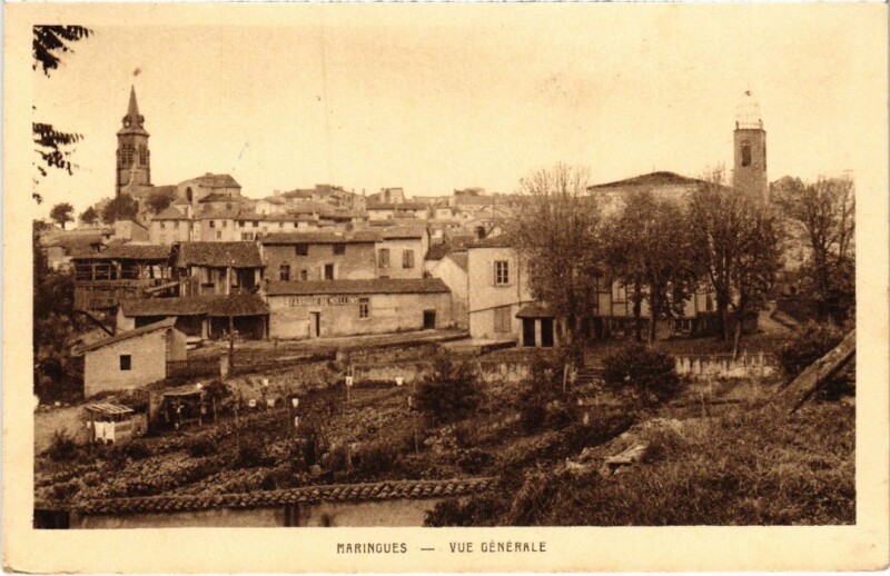 Carte postale ancienne Maringues Vue Generale France à Maringues