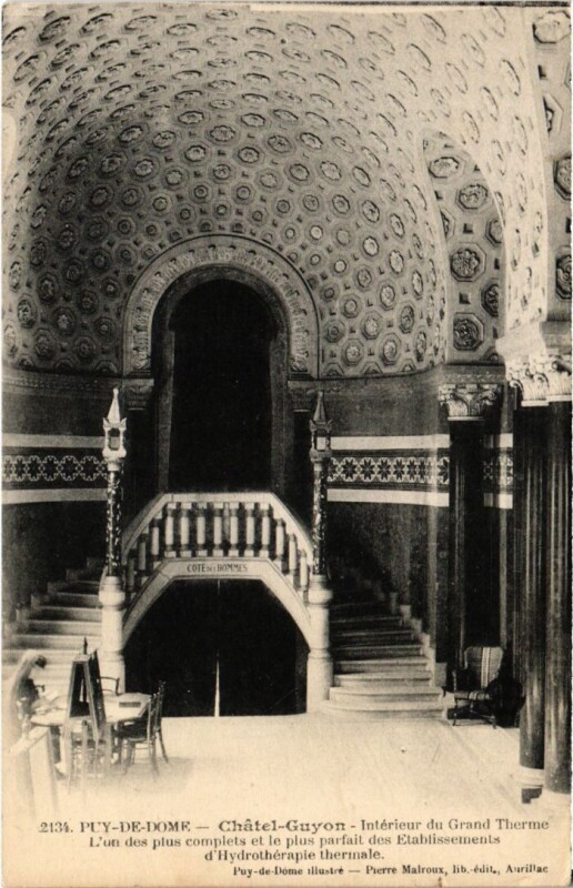 Carte postale ancienne Chatel-Guyon Interieur du Grand Therme France