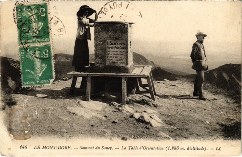 Carte postale ancienne Mont-Dore Sommet du Sancy France à Mont-Dore
