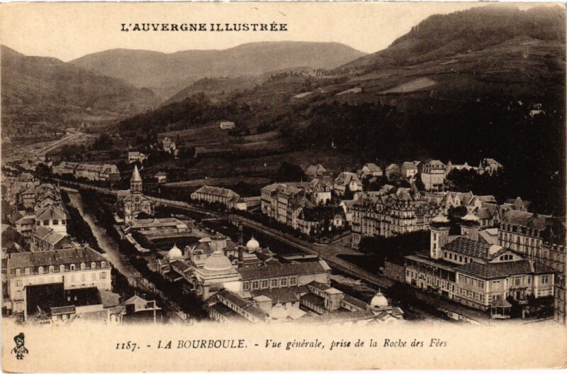 Carte postale ancienne La Bourboule Vue Generale, prise de la Roche des Fees France à La Bourboule