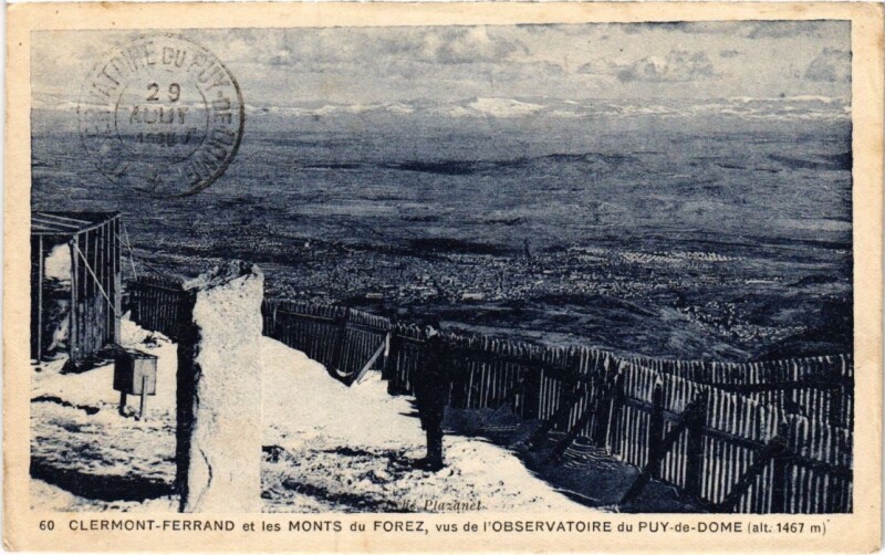 Carte postale ancienne Clermont-Ferrand Vus de l'Observatoire du Puy de Dome France à Clermont-Ferrand