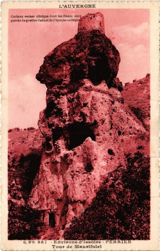 Carte postale ancienne Perrier Tour de Maurifolet France à Perrier