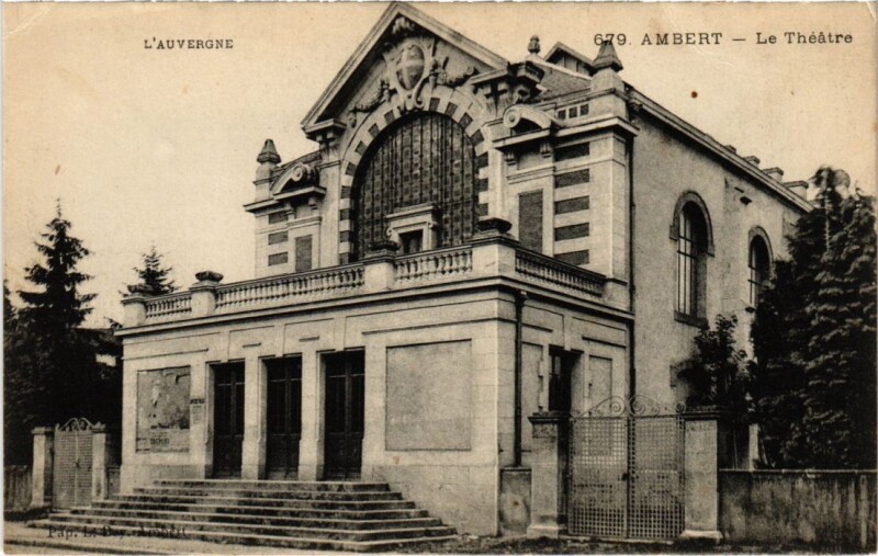 Carte postale ancienne Ambert Le Theatre France à Ambert