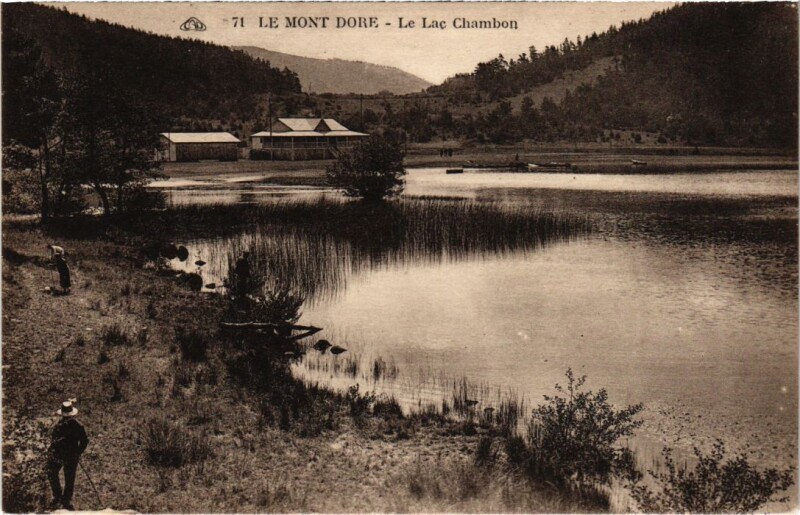 Carte postale ancienne Mont-Dore Le Lac Chambon France à Mont-Dore