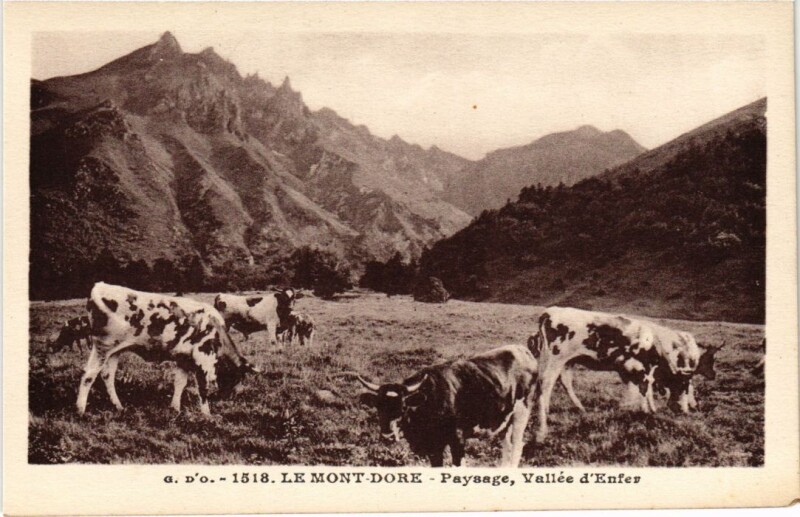 Carte postale ancienne Mont-Dore Paysage Vallee d'Enfer France à Mont-Dore