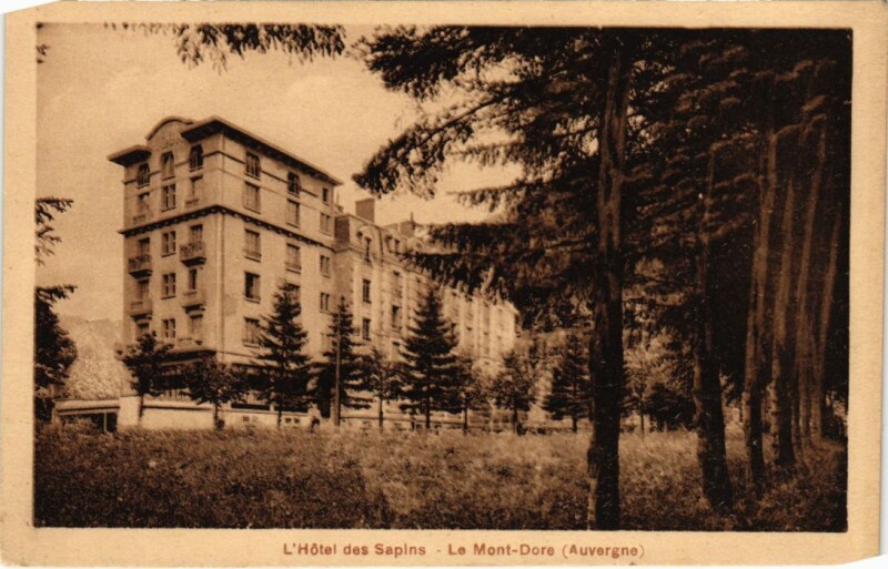 Carte postale ancienne Mont-Dore L'Hotel des Sapins France à Mont-Dore