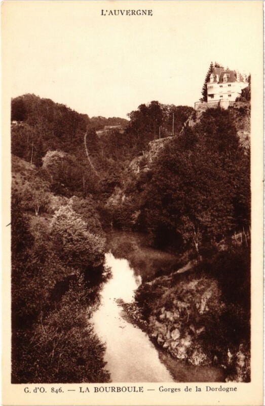 Carte postale ancienne La Bourboule Gorges de la Dordogne France à La Bourboule