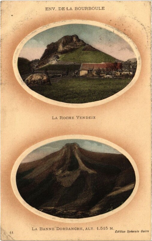 Carte postale ancienne Env de La Bourboule La Roche Vendeix, La Banne Dordanche France à La Bourboule