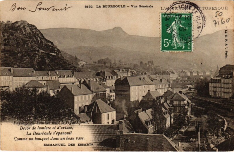 Carte postale ancienne La Bourboule Vue Generale France à La Bourboule