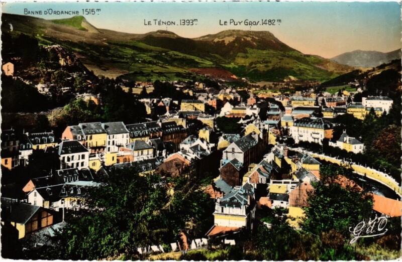 Carte postale ancienne La Bourboule Vue generale Ouest France à La Bourboule